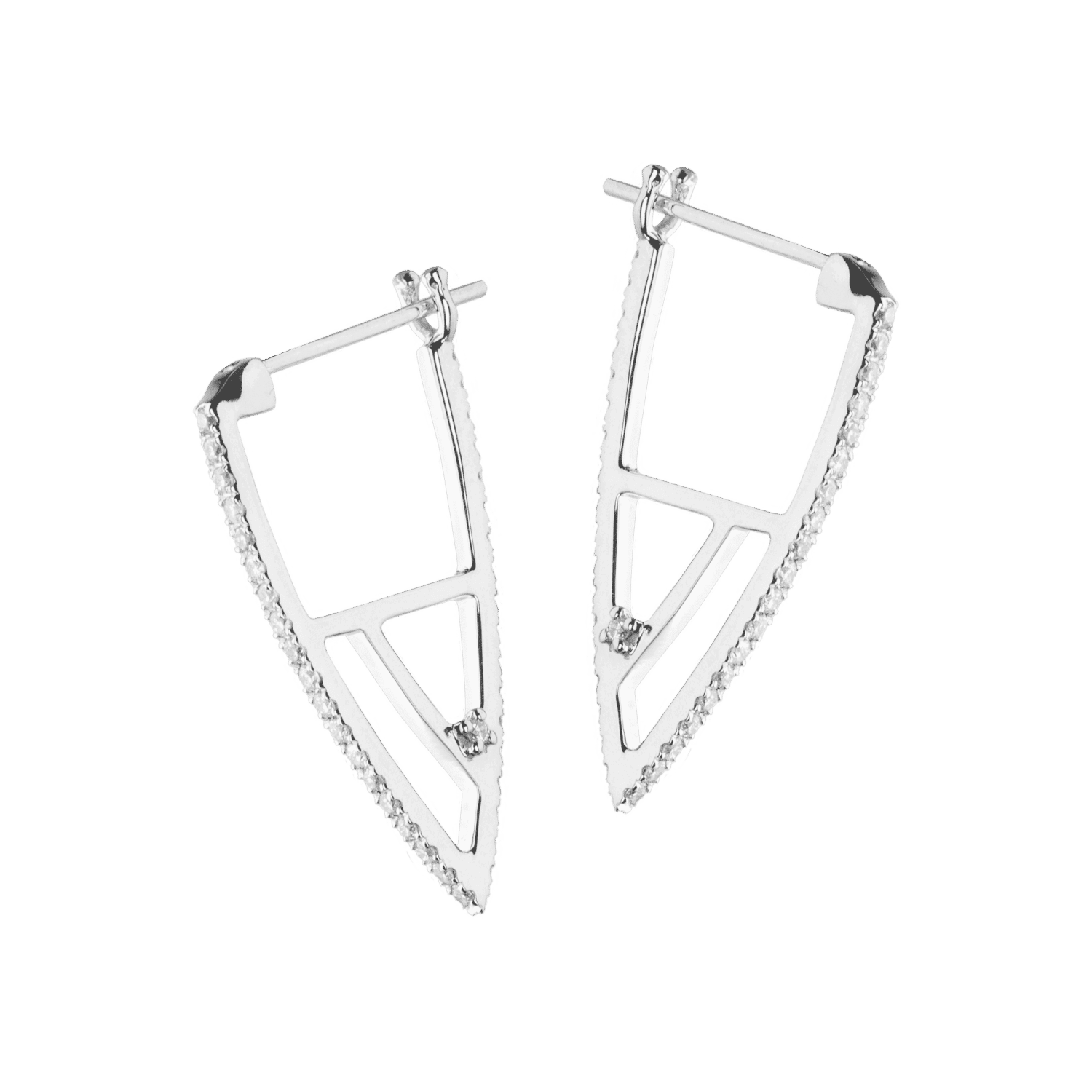 Coïncidence boucle d'oreille or blanc diamant