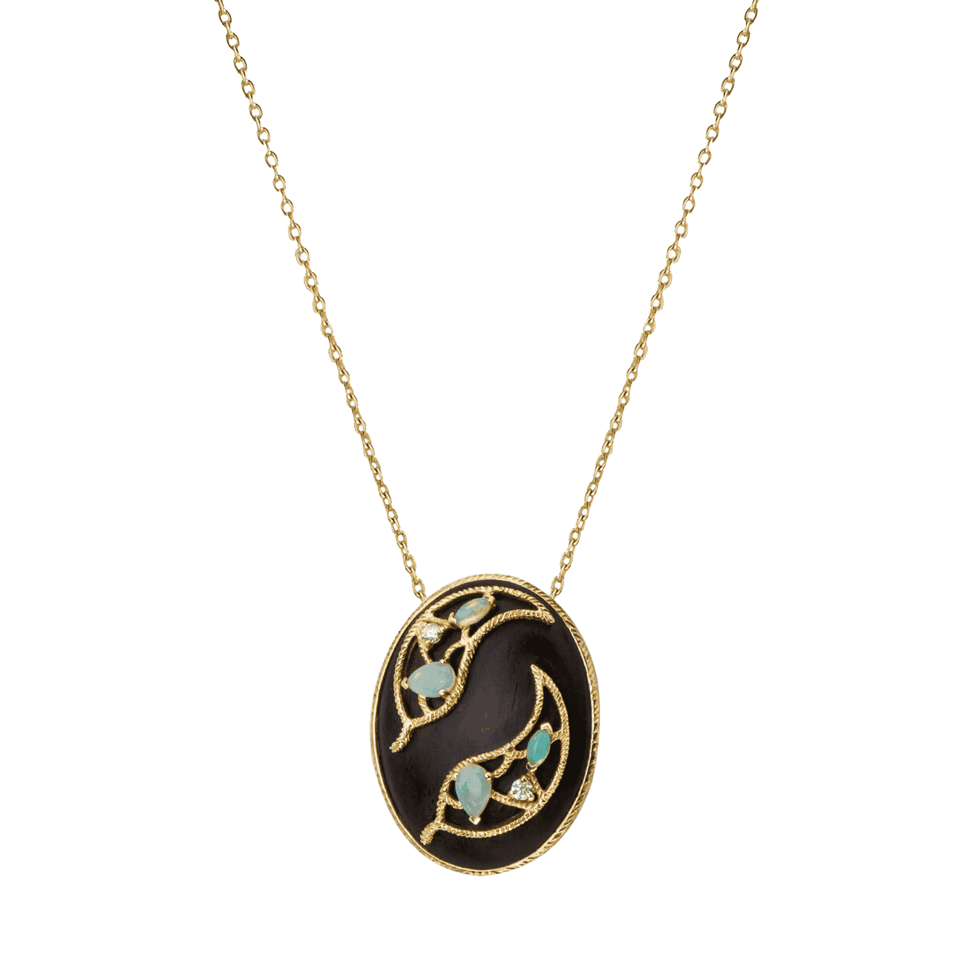 Ebène collier opale