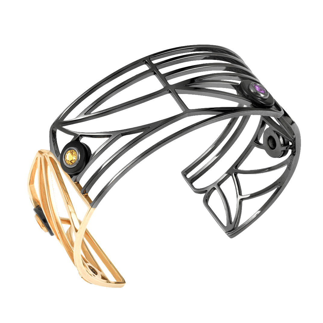 Coïncidence manchette or noir onyx