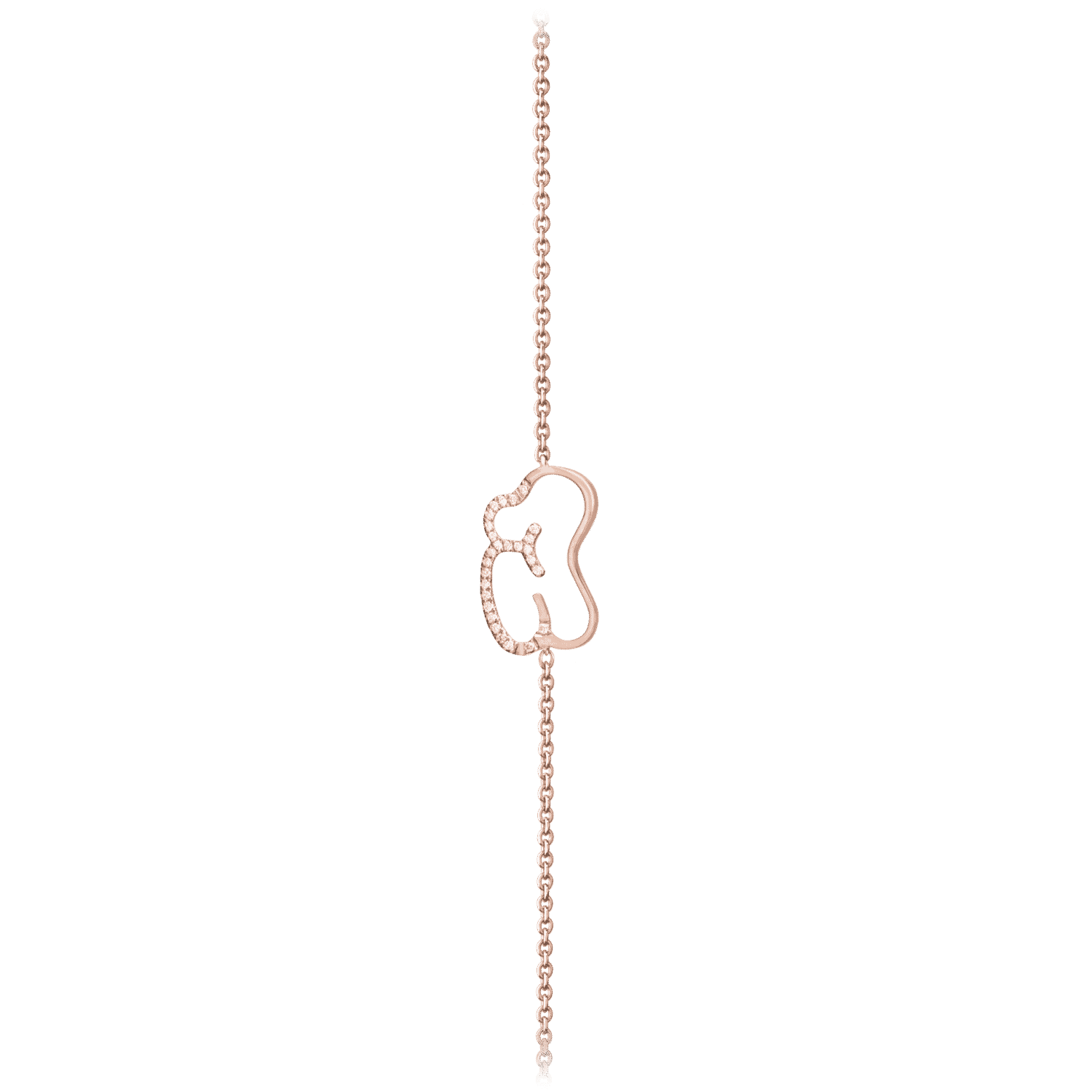 Empreinte bracelet or jaune et diamant