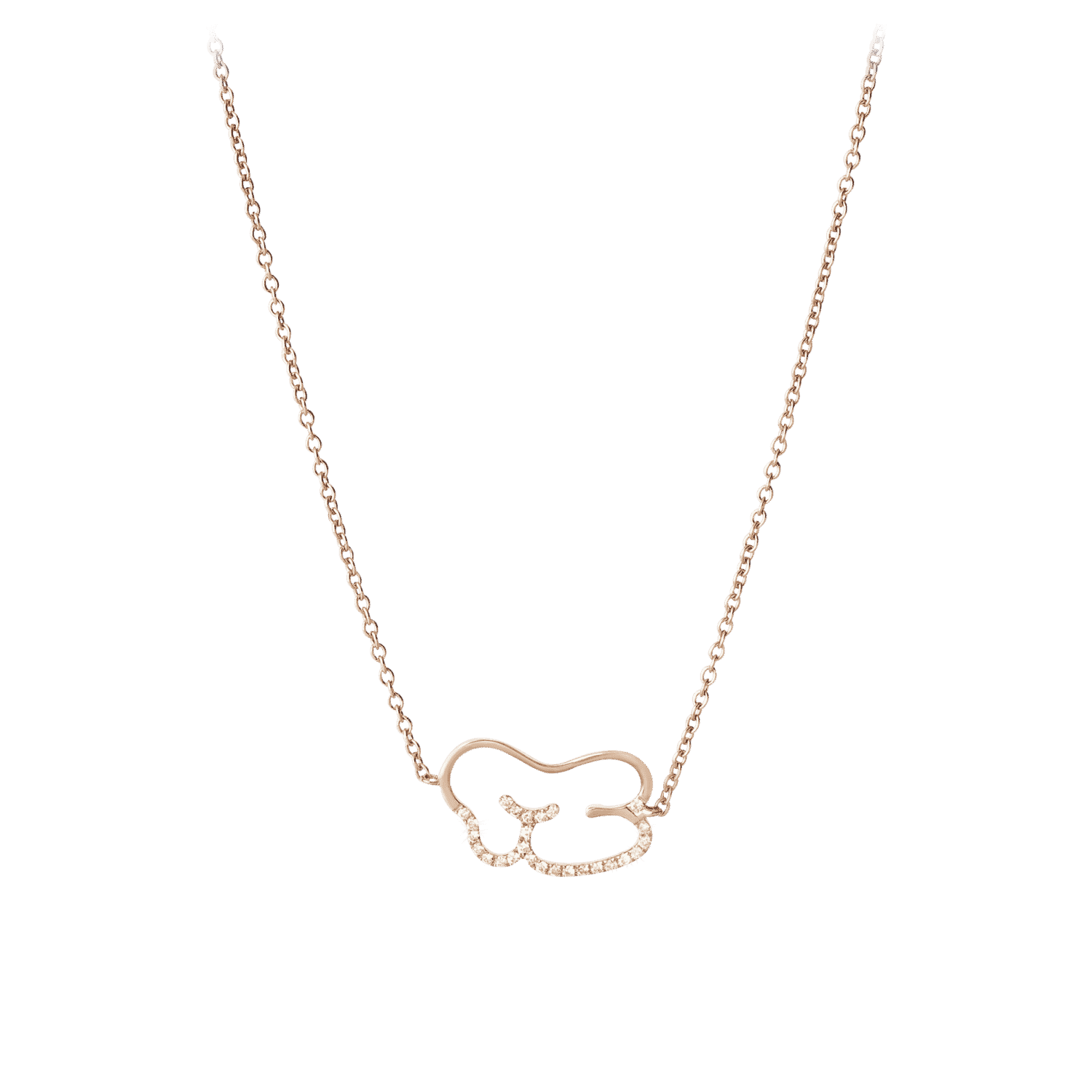 empreinte collier or jaune diamant