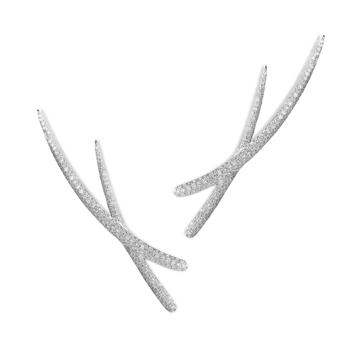 Duality boucle d'oreilles or blanc diamant