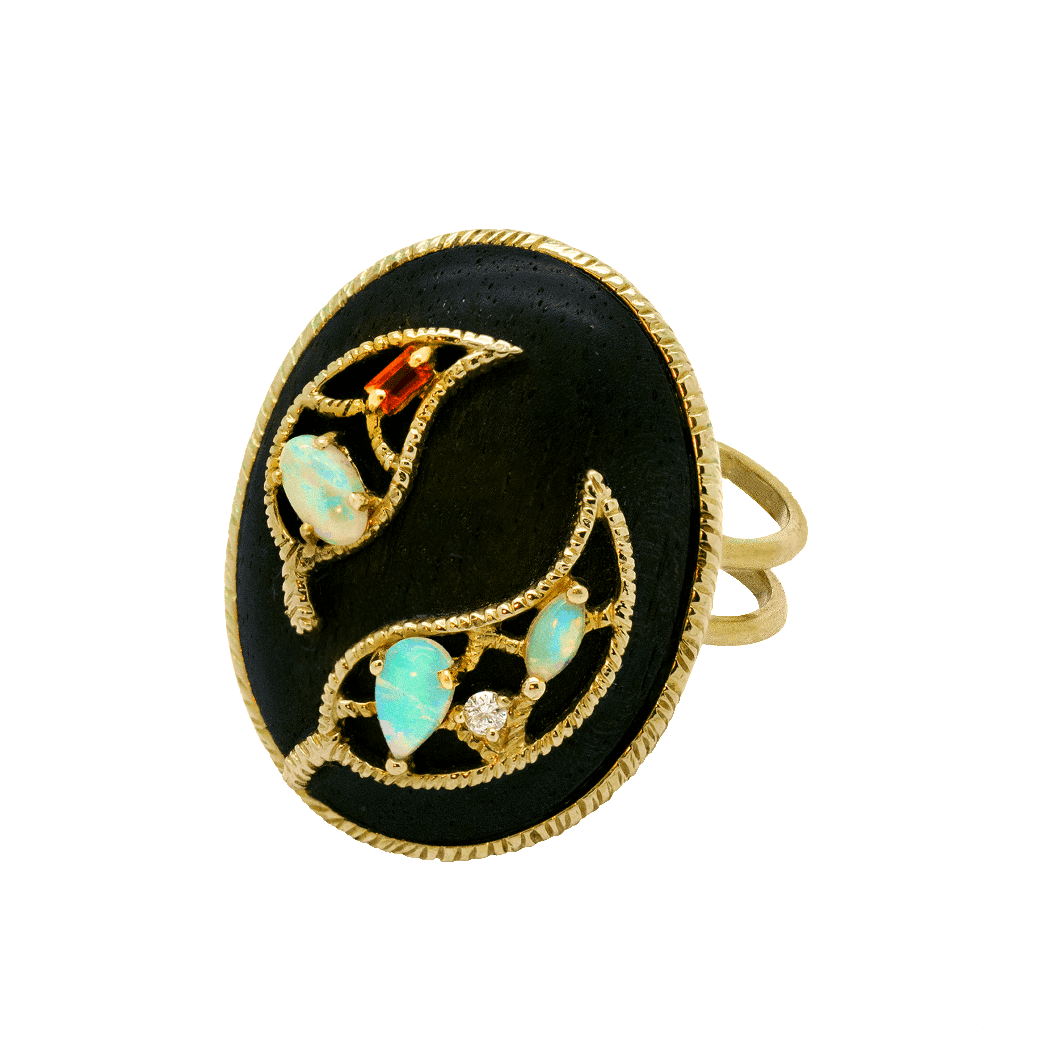 Ebène bague opale