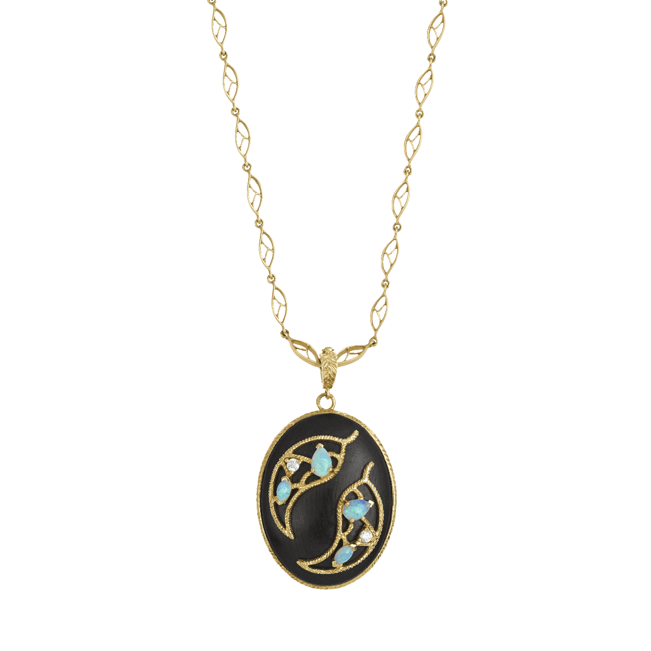 Ebène collier opale