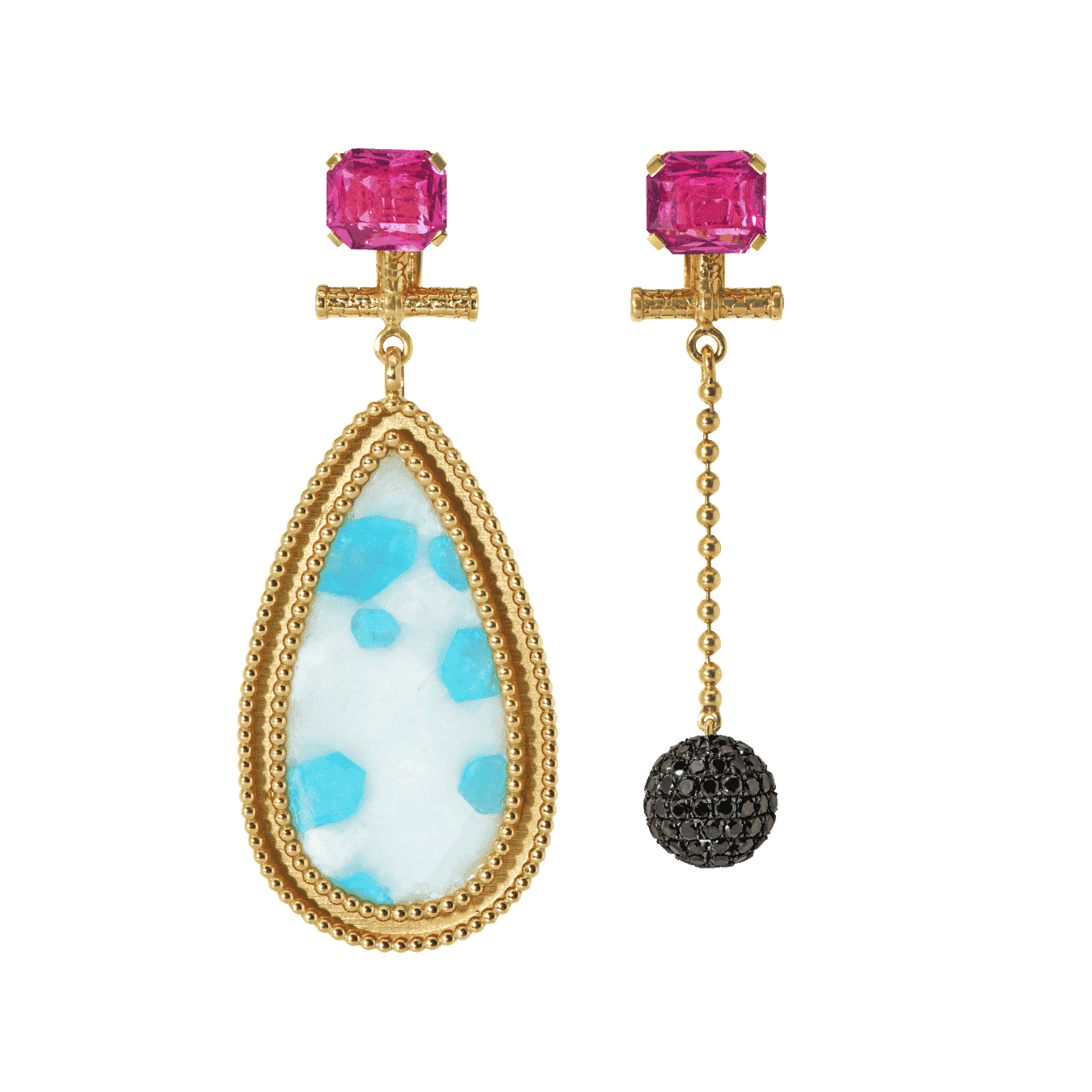allégresse boucles d'oreilles tourmaline