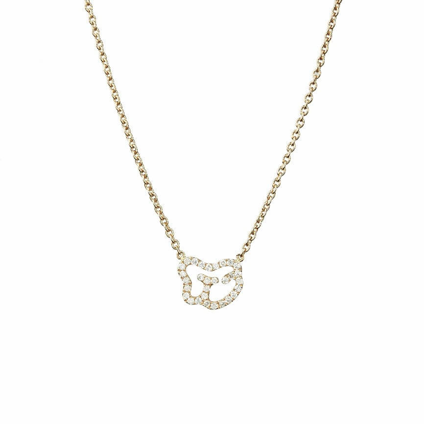 empreinte collier or jaune diamant