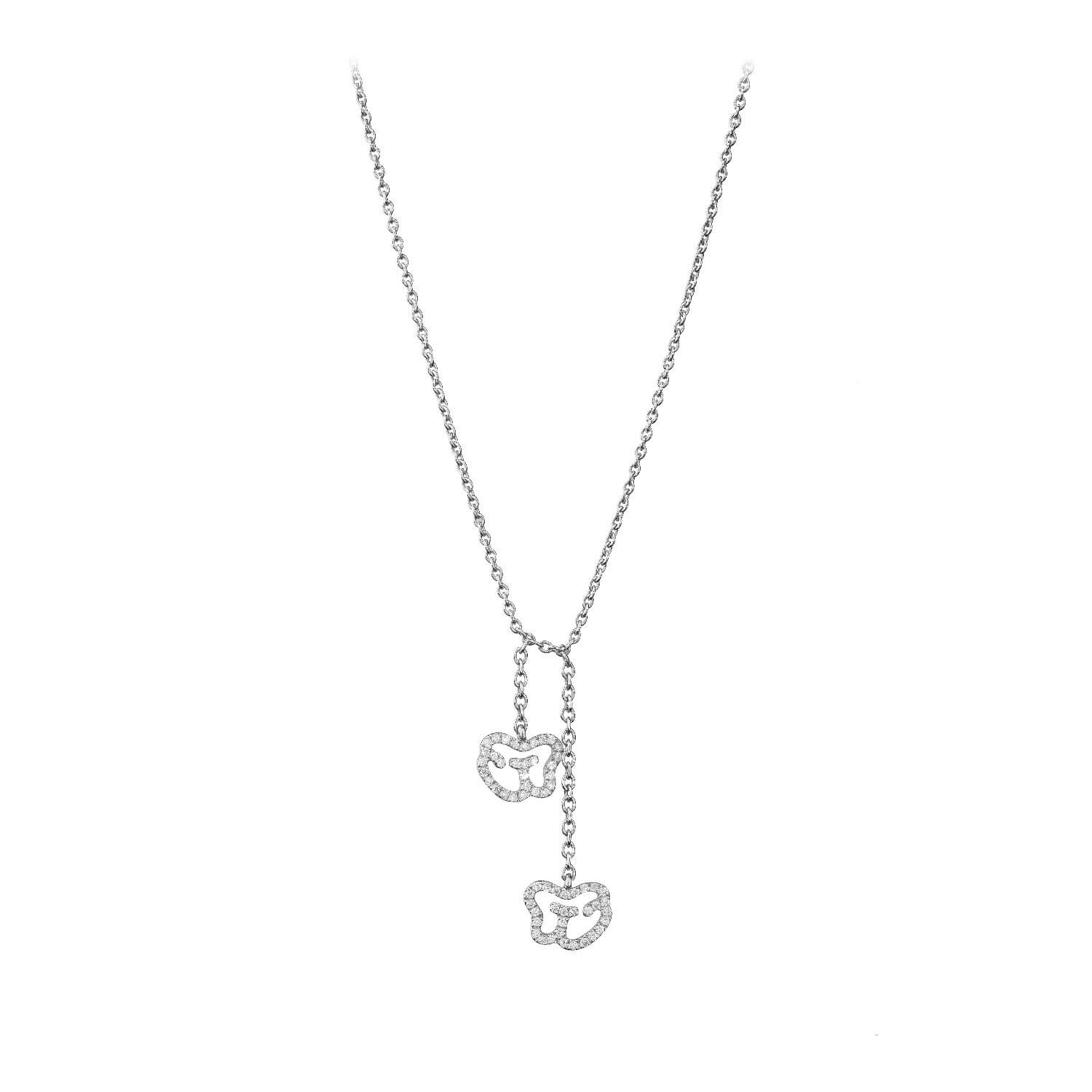 empreinte collier or blanc diamant