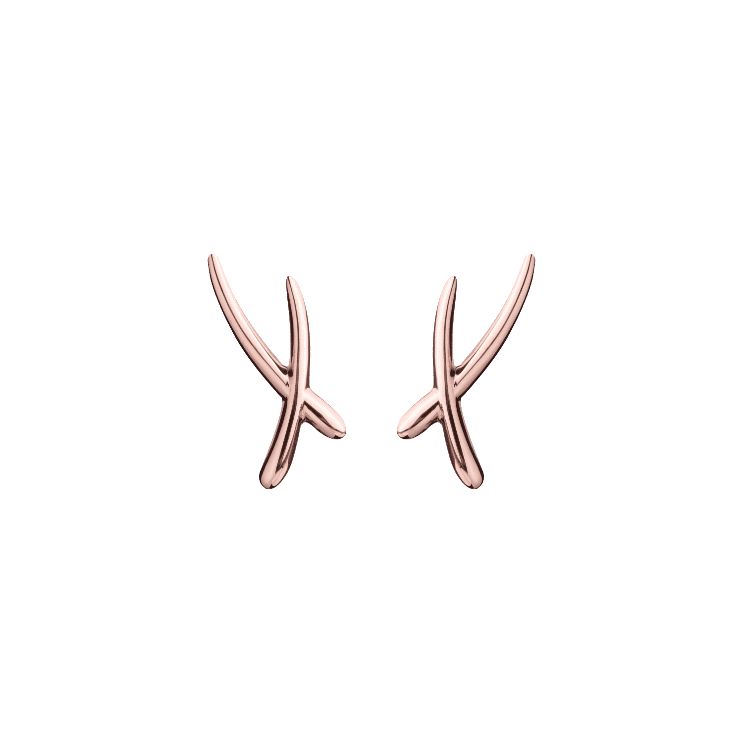 Duality boucle d'oreilles or rose