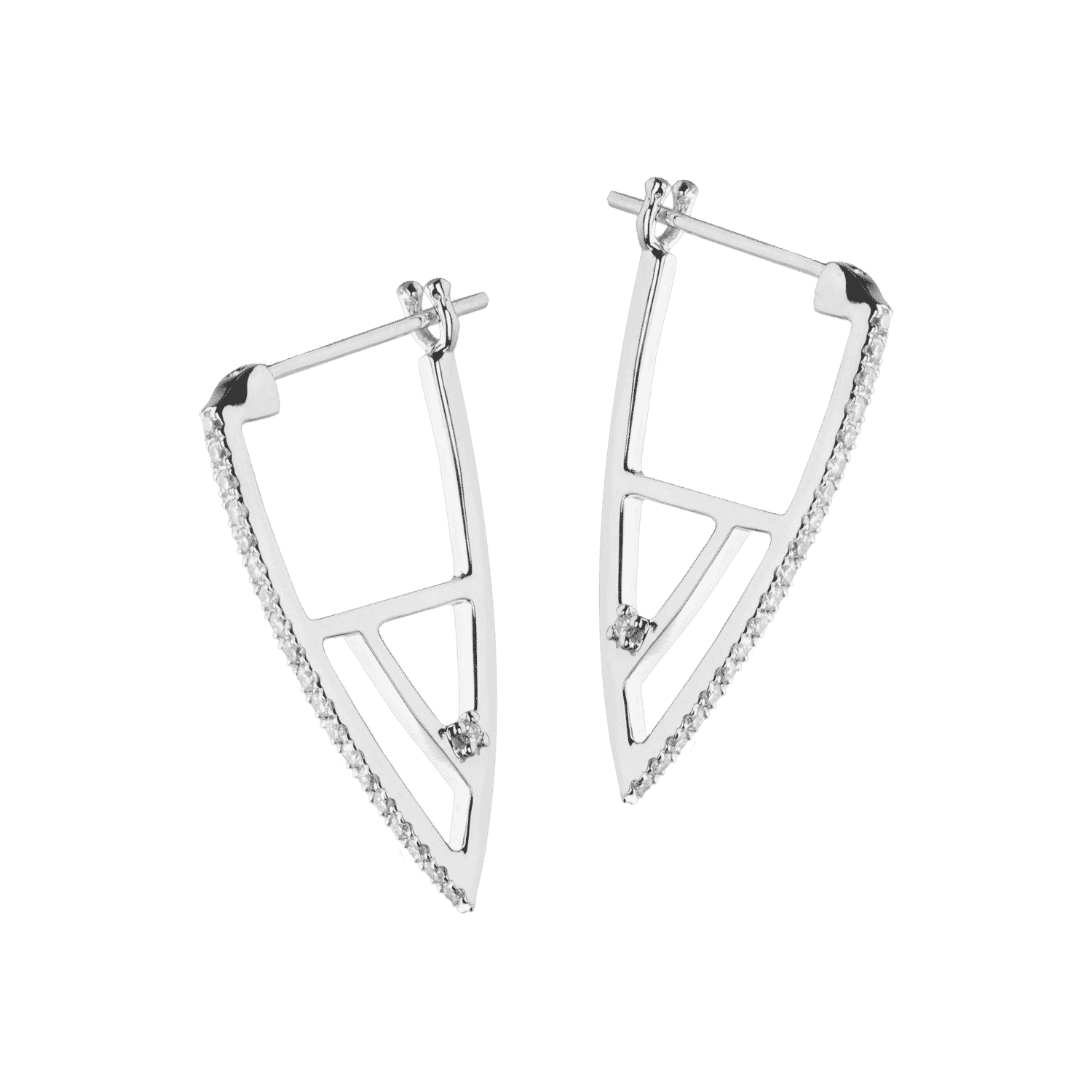 Coïncidence boucle d'oreille or blanc diamant
