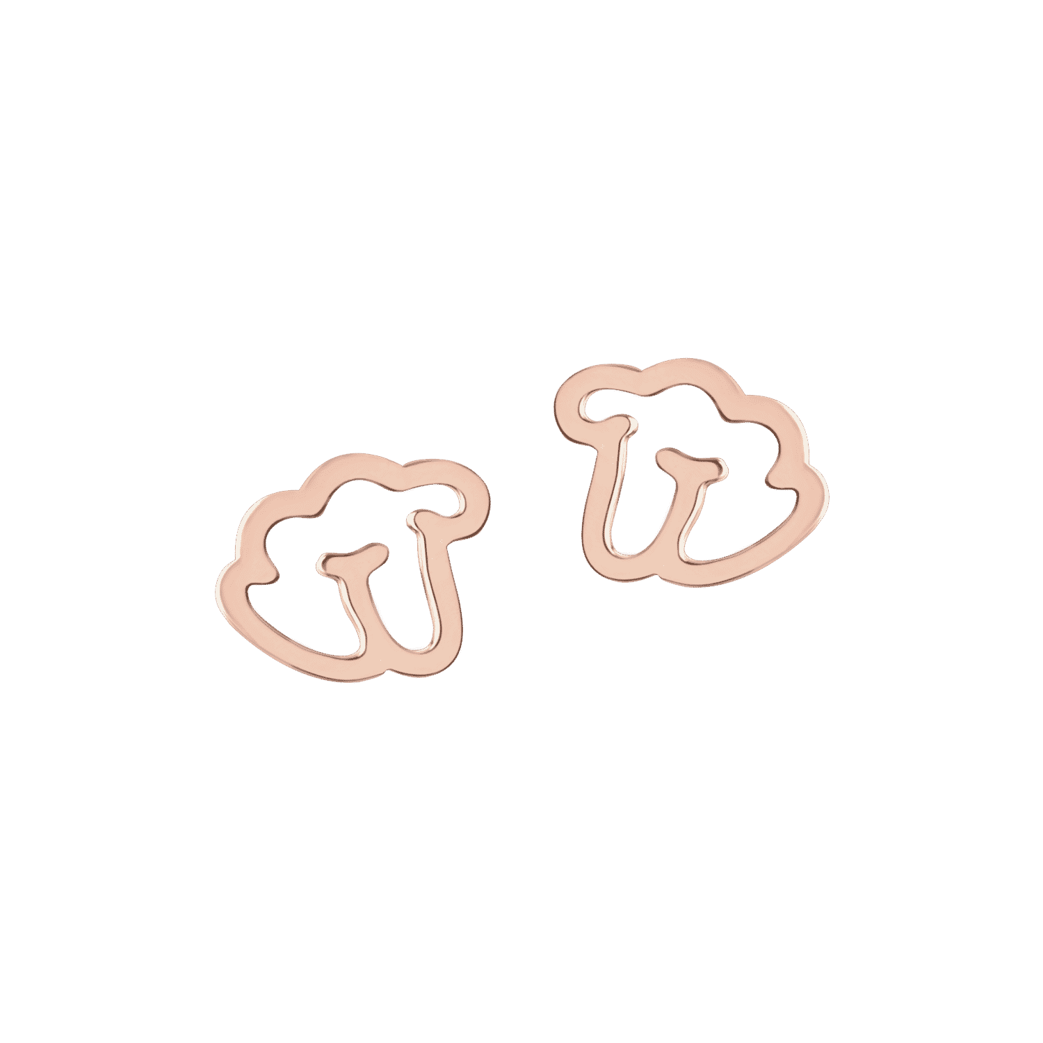 Empreinte boucle d'oreilles or rose