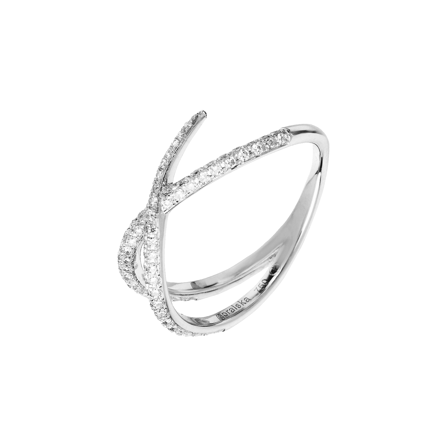 duality bague or blanc diamant