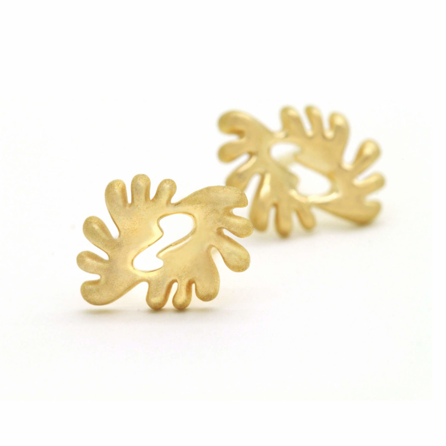 akan boucle d'oreille or jaune