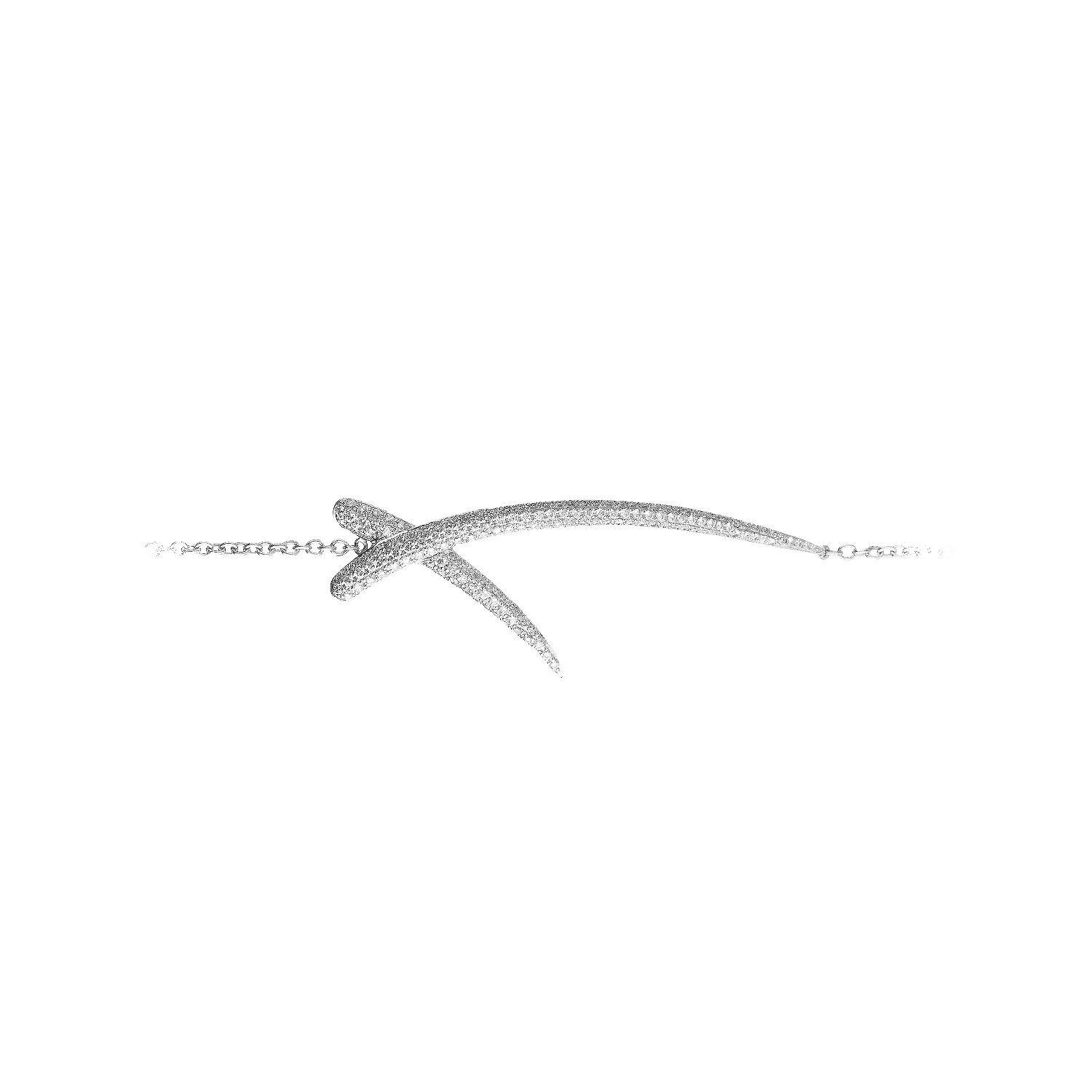 Duality bracelet or blanc diamant