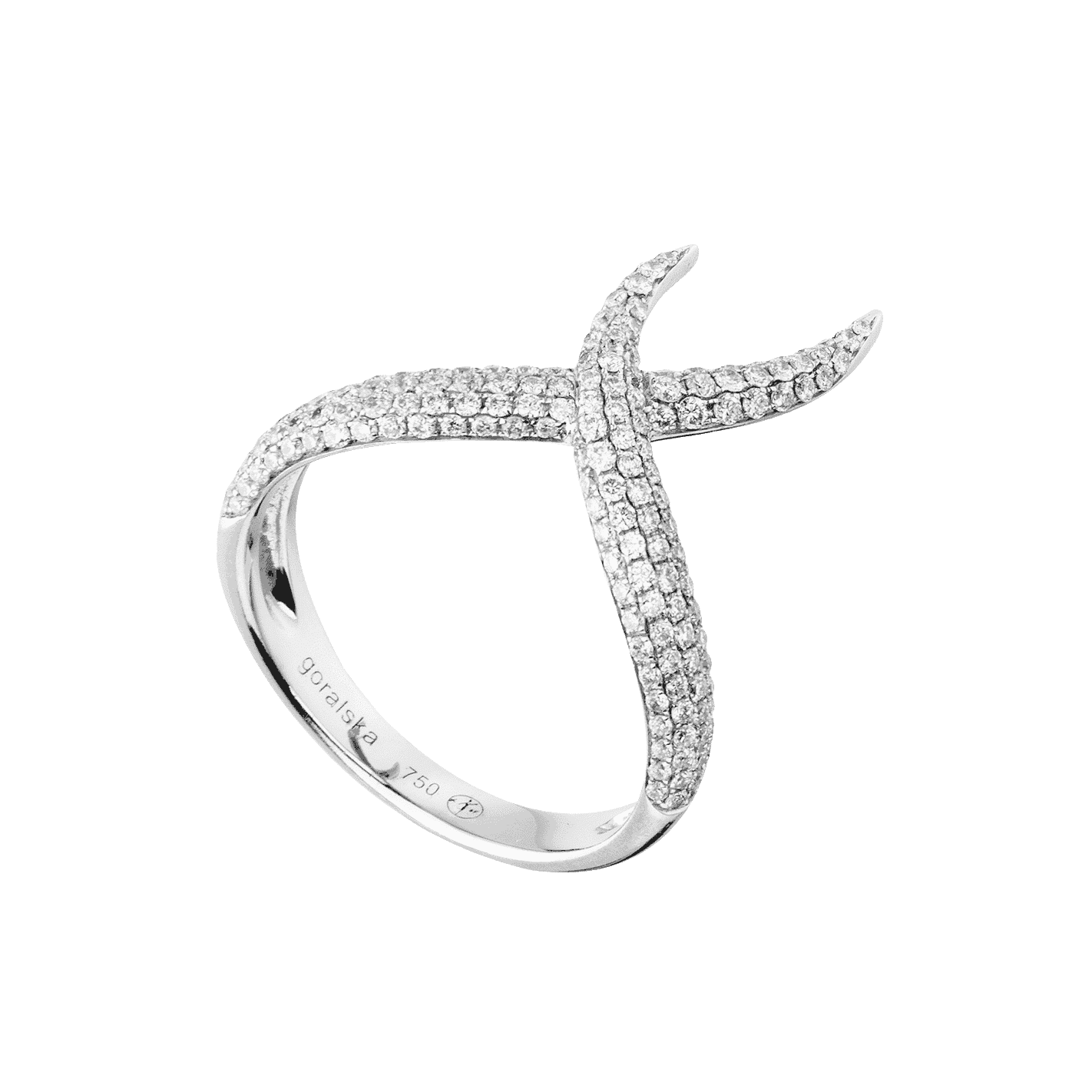 Duality bague or blanc diamant