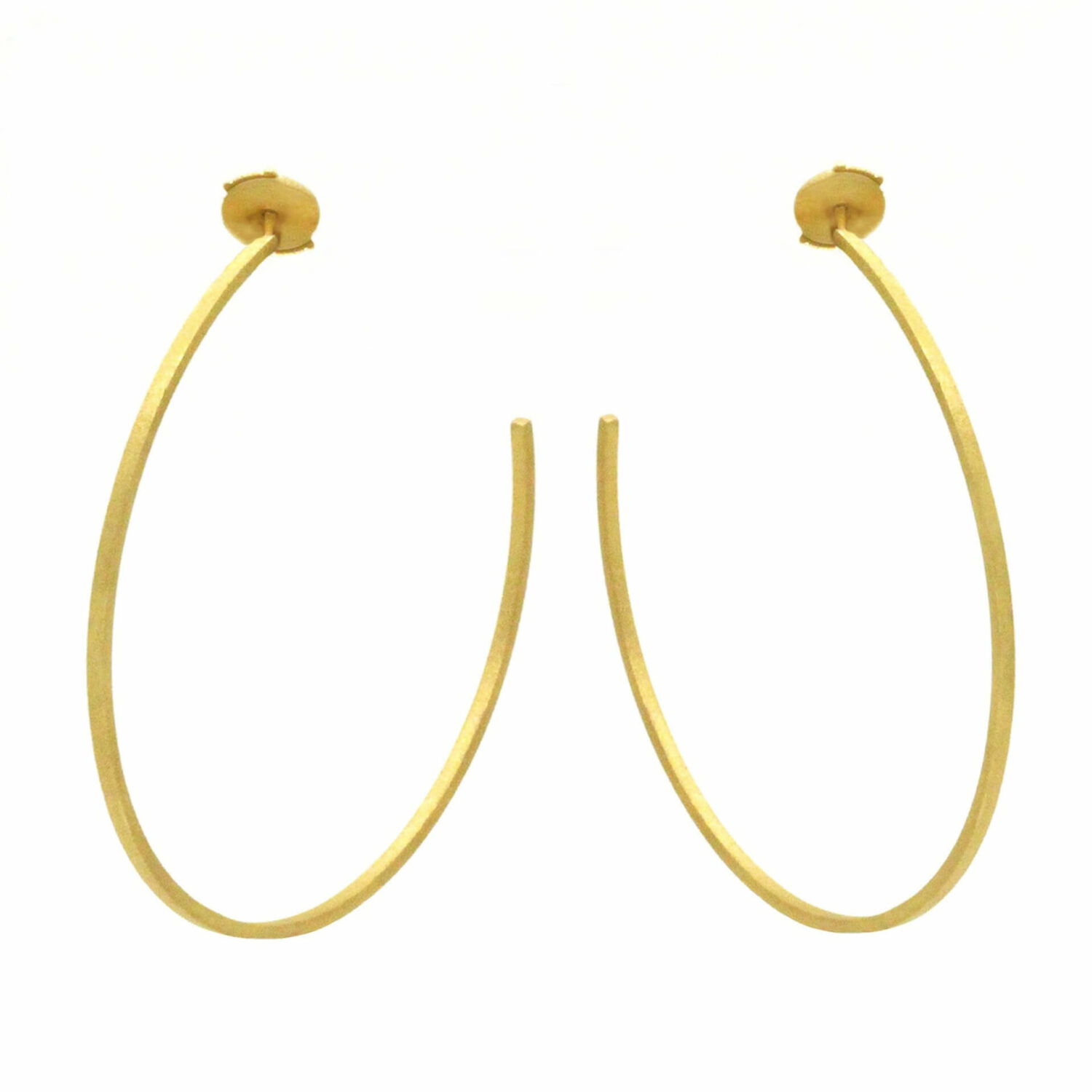 Spirale boucle d'oreilles créole or jaune